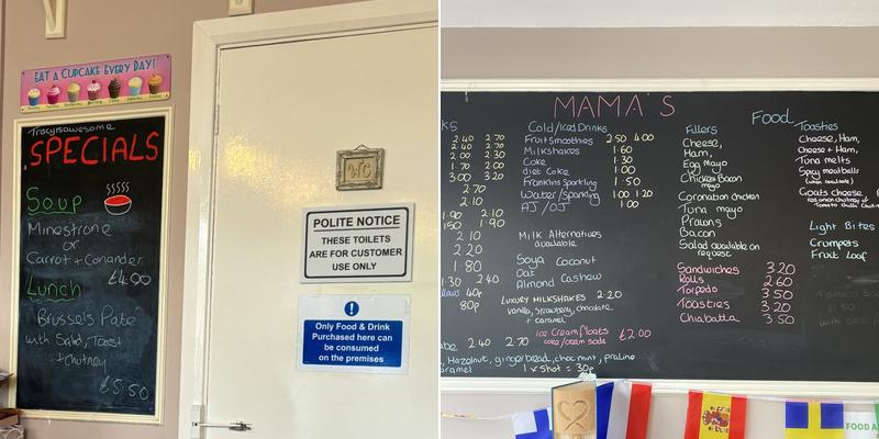 Mama's Coffee Shop Menu
