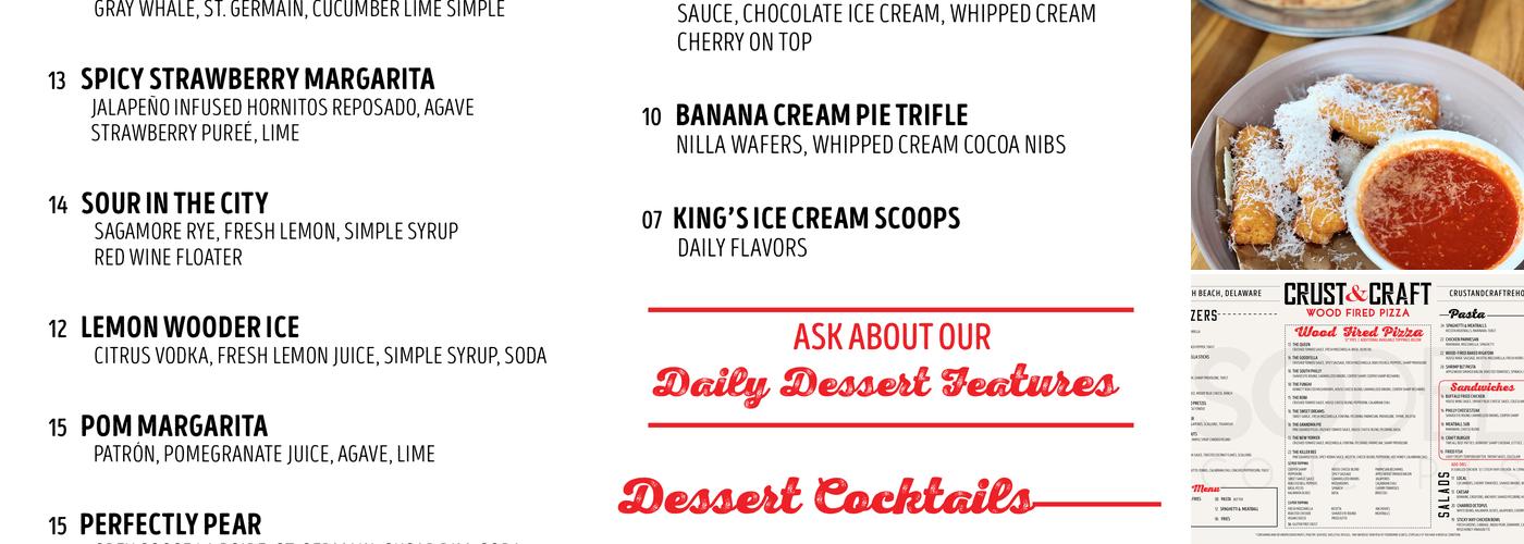 Crust & Craft Menu
