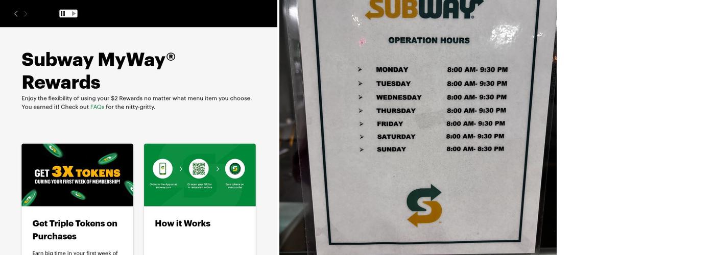 Subway Menu