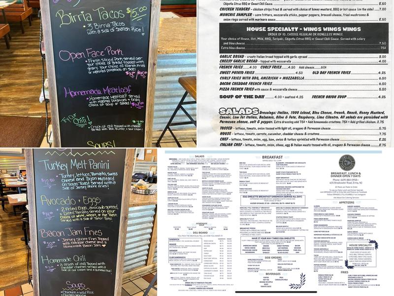 Erma Deli & Pizzeria Menu