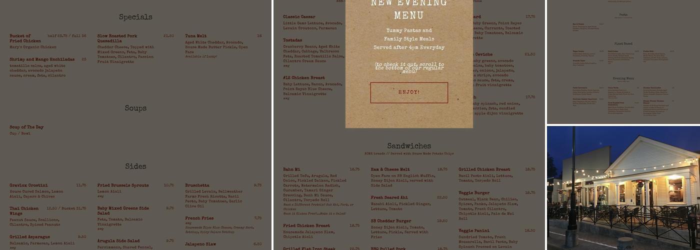 Sideboard Lafayette Menu