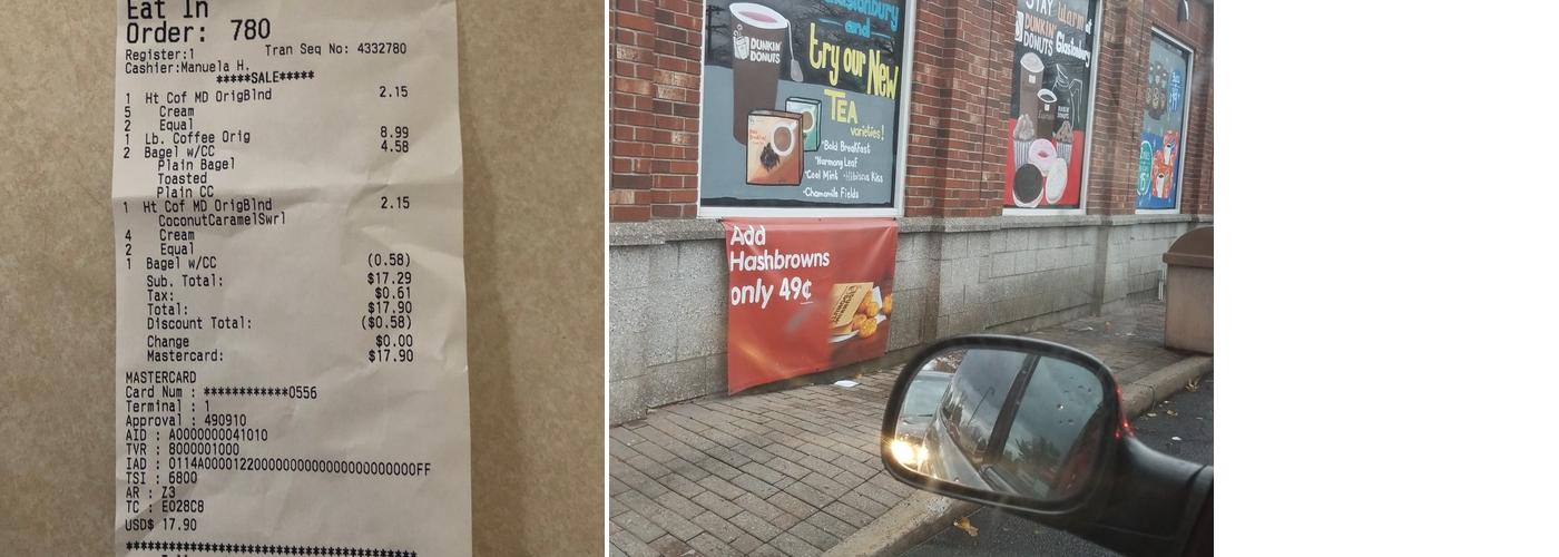 Dunkin' Menu