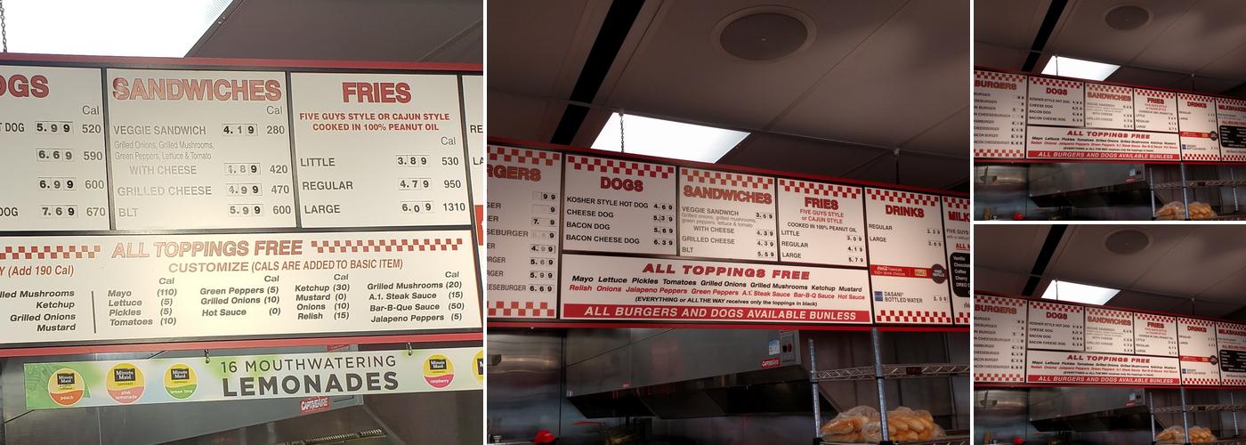 Five Guys Menu