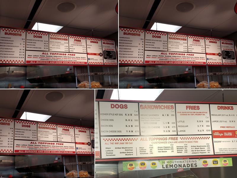 Five Guys Menu
