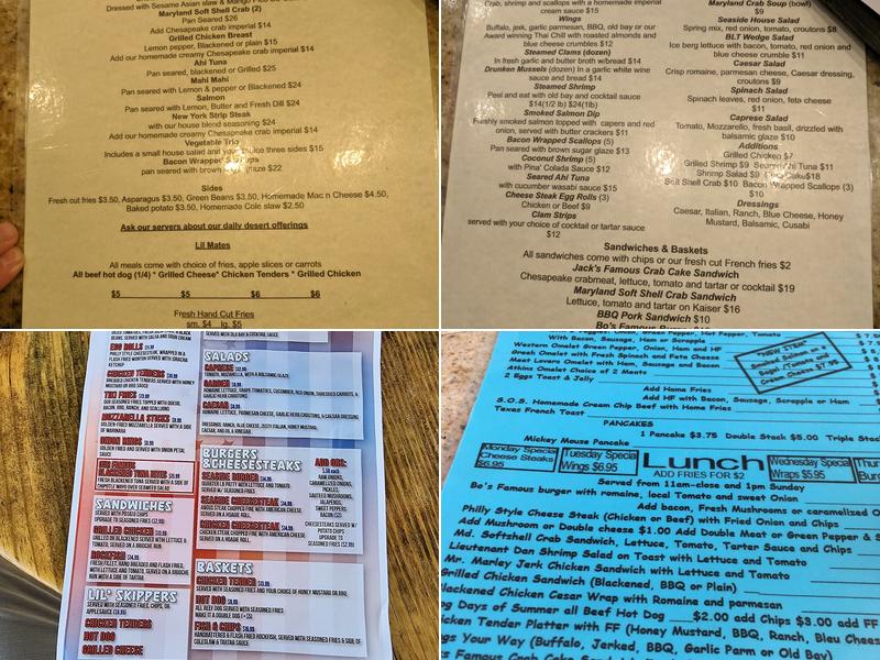 Seaside Bar & Grill Menu