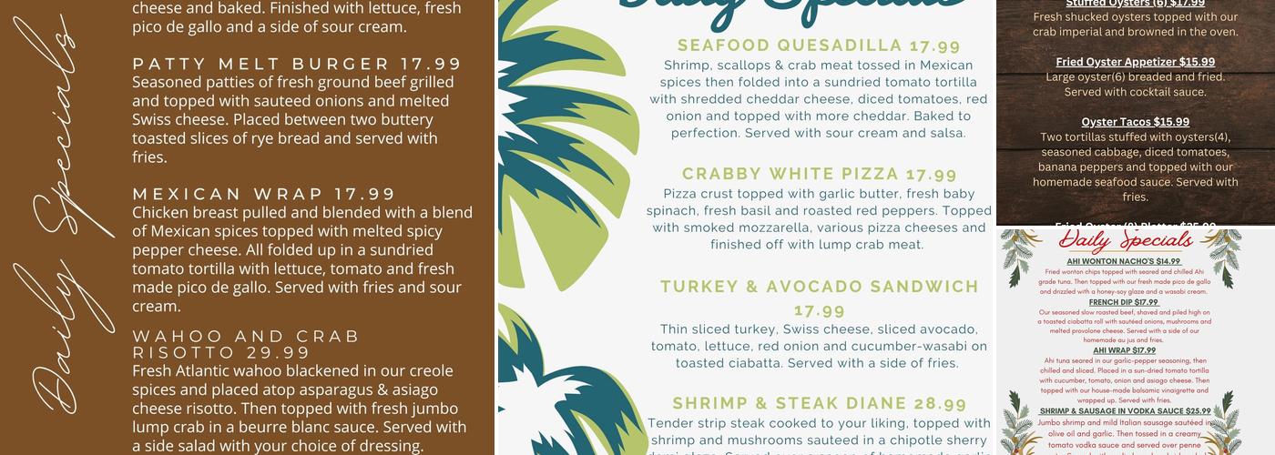 Harborside Bar & Grill Menu