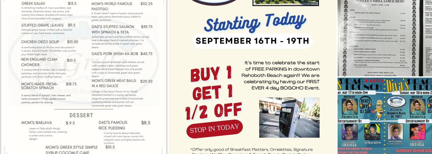 Goolee's Grille Menu