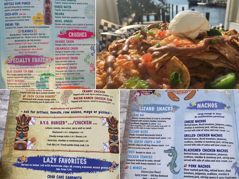 de Lazy Lizard Menu