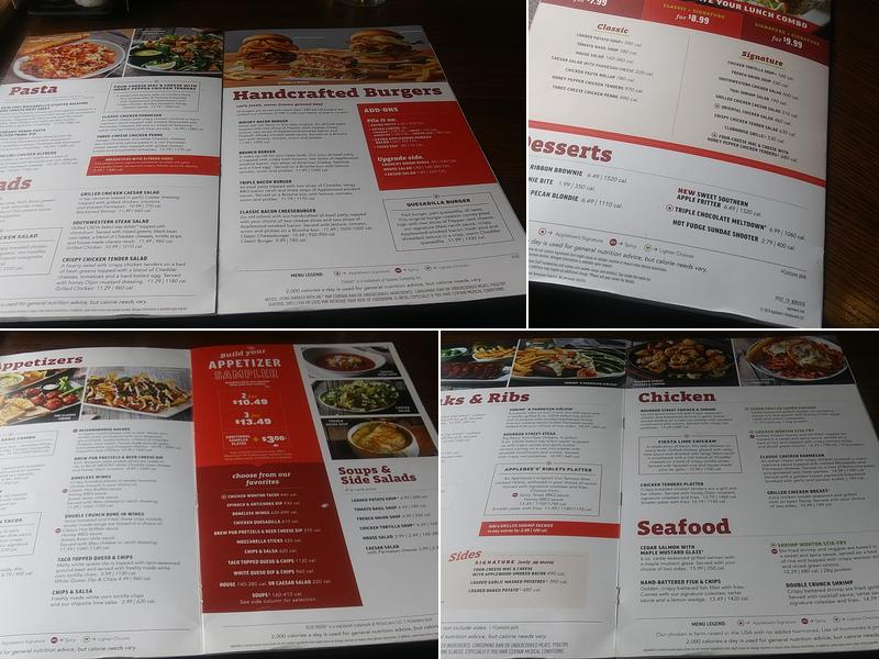 Applebee's Grill + Bar Menu