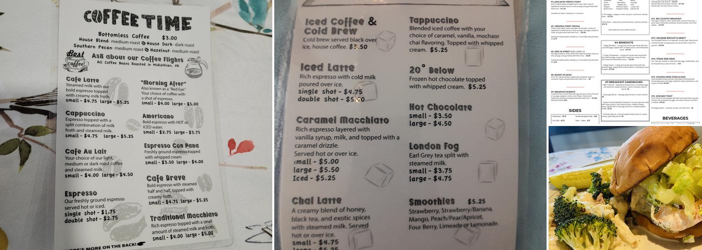 Java Jacks Cafe Menu