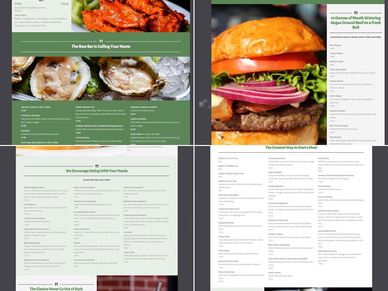 Delaney's Irish Pub And Grill Menu