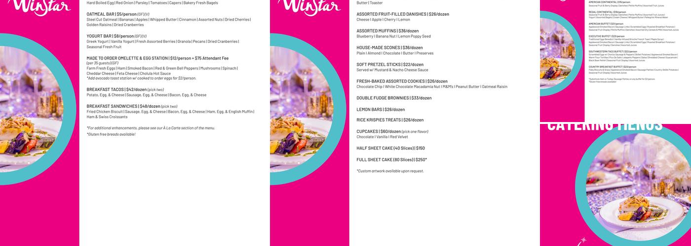 Gran Via Buffet Menu
