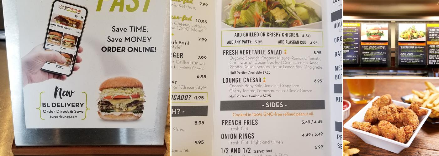 Burger Lounge Menu