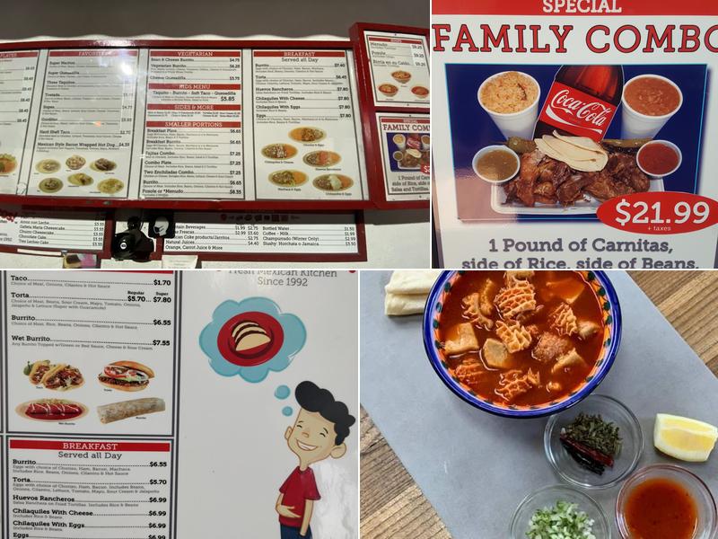 Que Ricos Menu