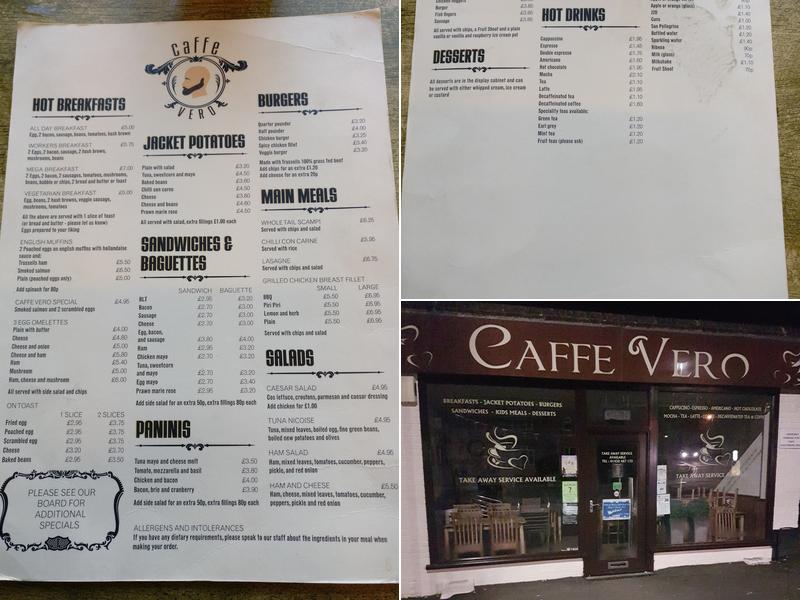 Caffe Vero Menu