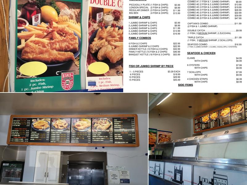 H Salt Fish & Chips Menu