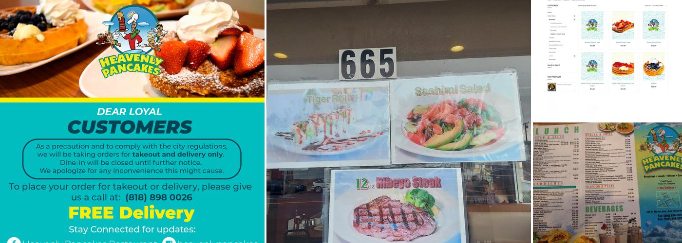 Heavenly Pancakes Menu