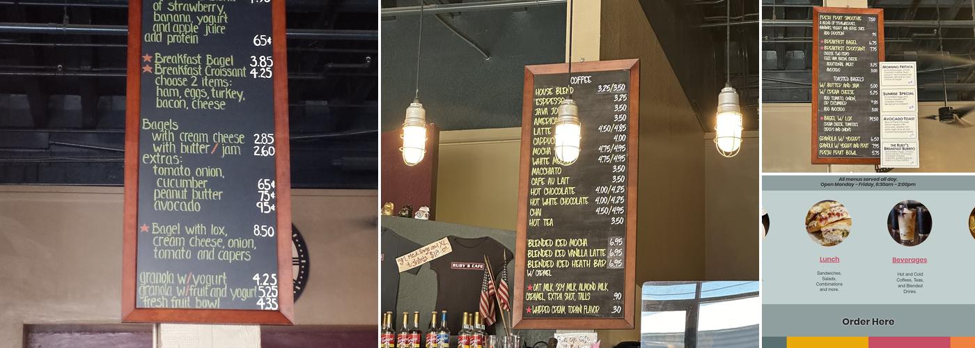 Ruby's Cafe Menu