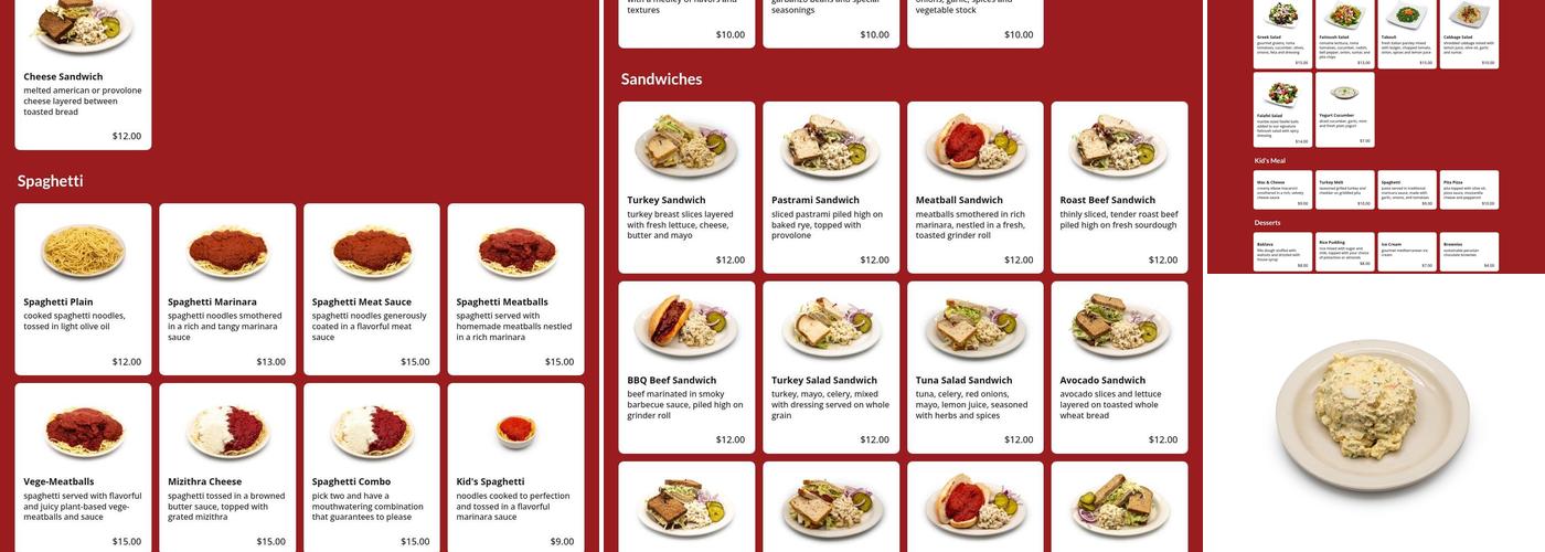 Angelo's Menu