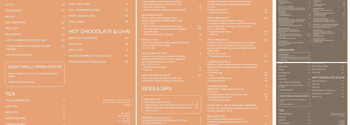 The Groundworks Menu