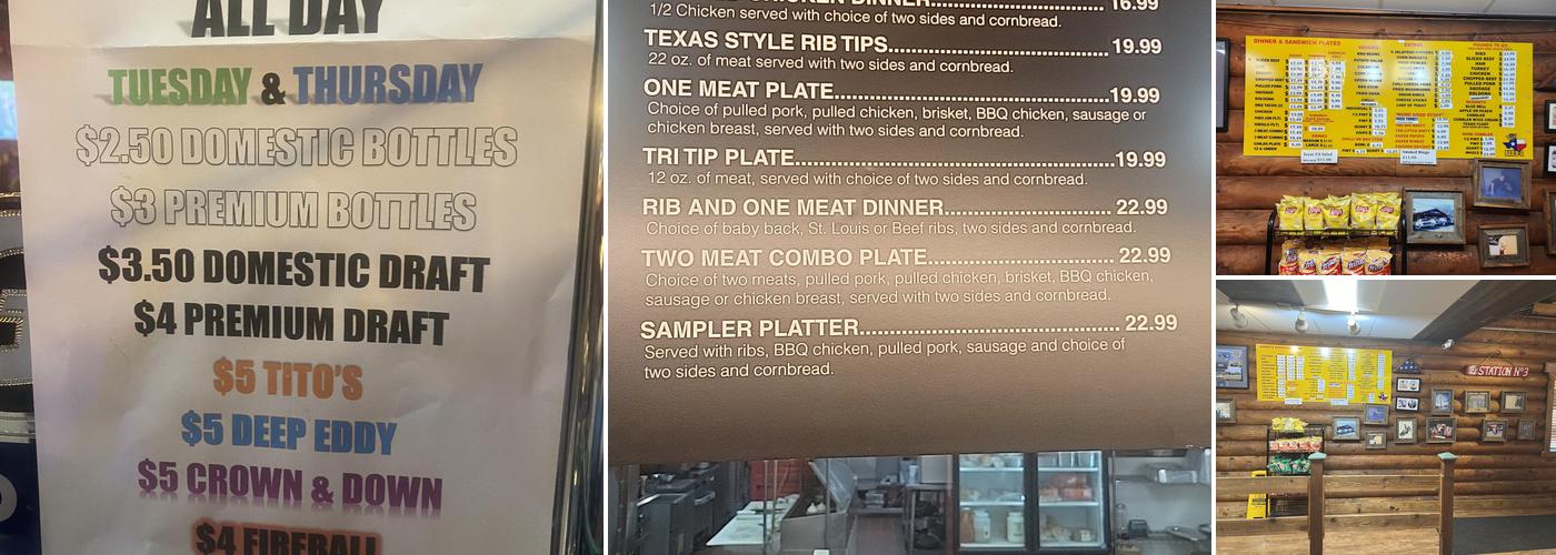 Texas Pit BBQ Menu