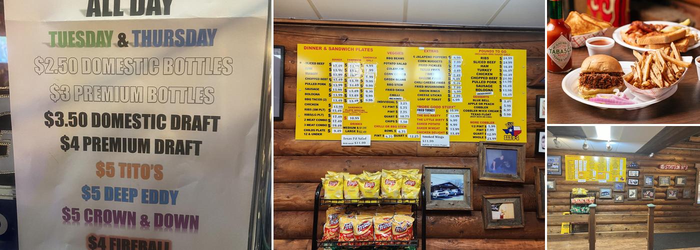 Texas Pit BBQ Menu