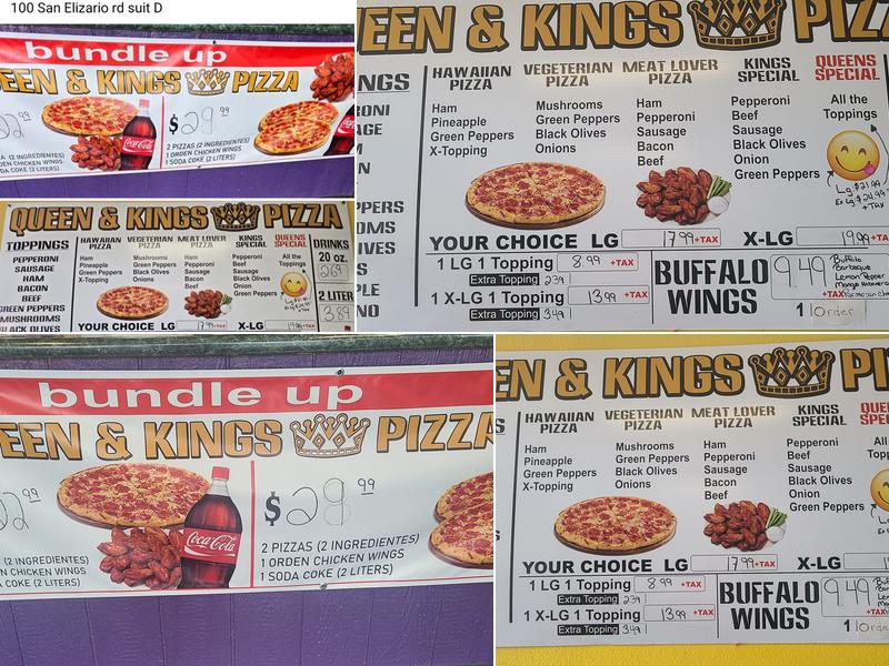 Queen & King's Pizza Clint Menu
