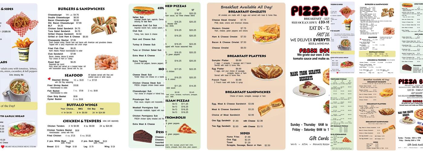 Pizza Boys Menu