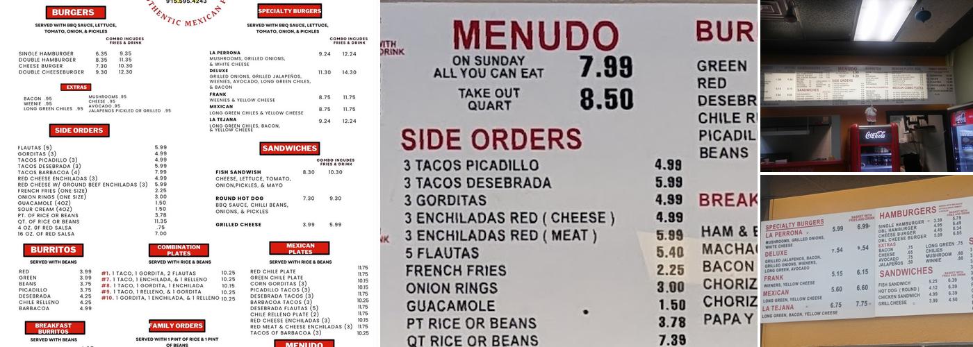 Happy Burger Menu