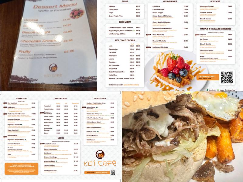Koi Cafe Menu