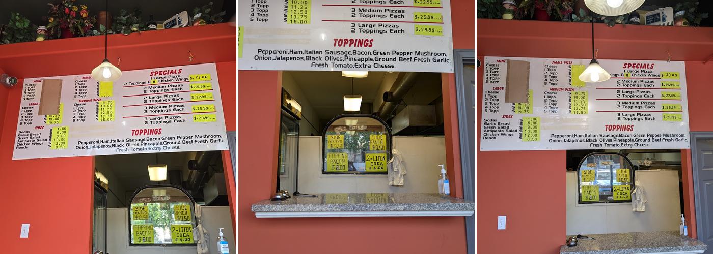 Two For 1 Pizza Co Menu