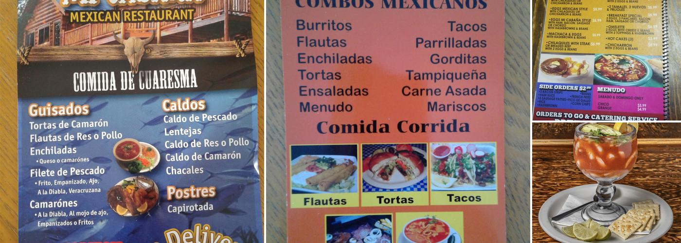 Mi Cabaña Menu