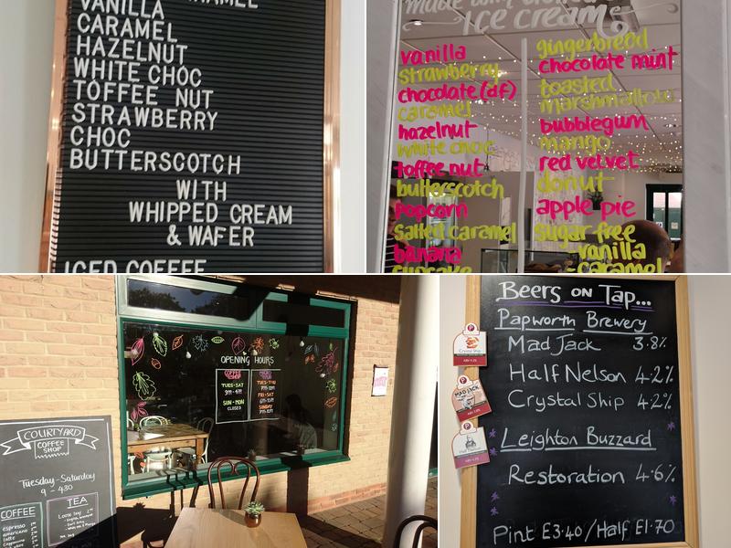 The Courtyard Coffee Shop and Micropub Menu