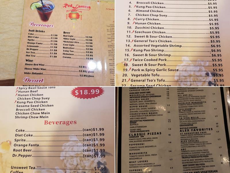 Red Lantern Menu