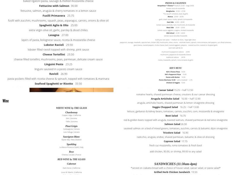 Beech Street Cafe Menu