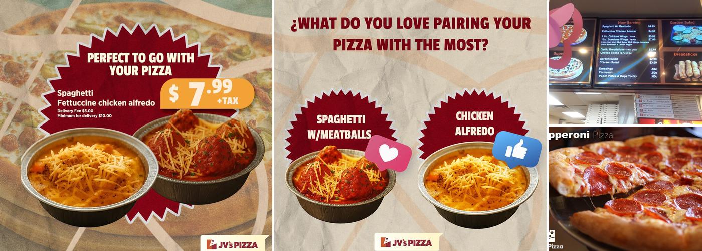 JV's Pizza Menu