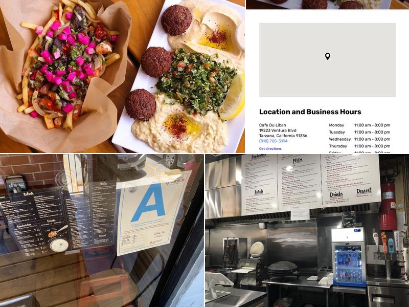 Cafe Du Liban Menu