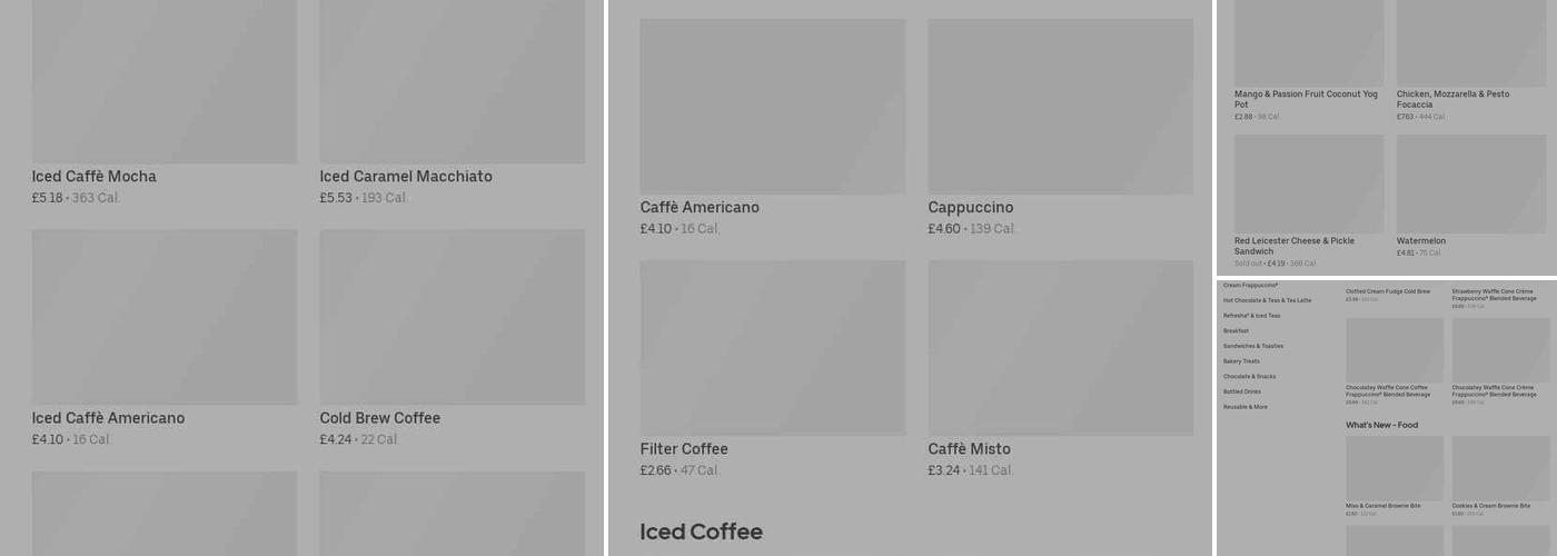 Starbucks Coffee Menu