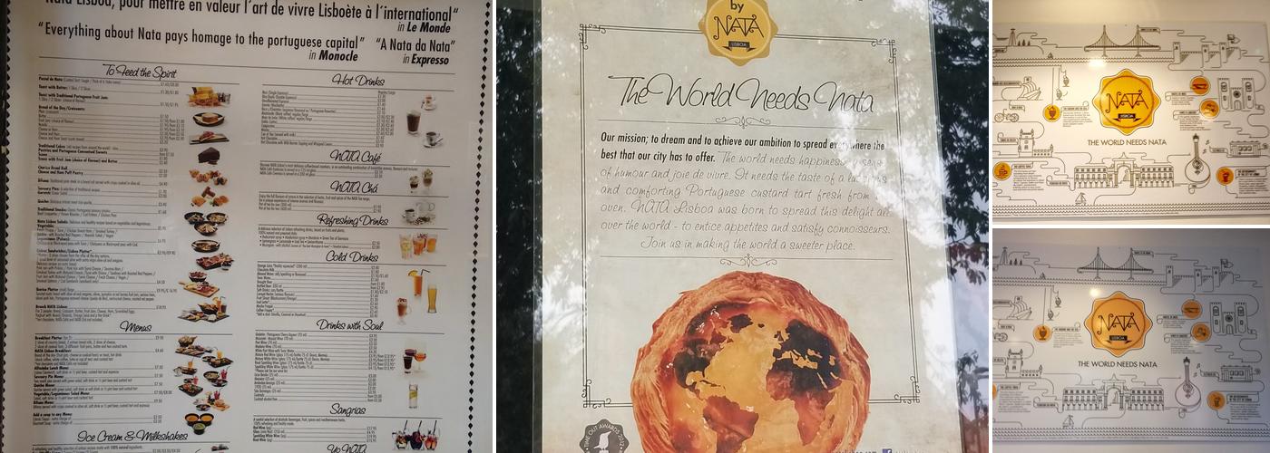 NATA Lisboa Menu