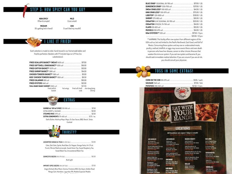 The Boiling Crab Menu