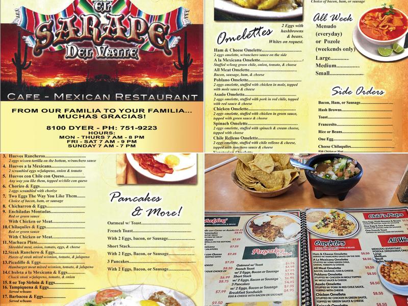 El Sarape Del Valle Menu