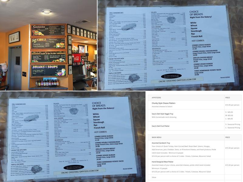 Gary's New York Deli Menu