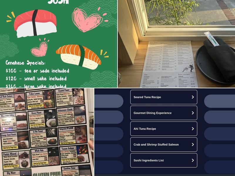 242 Cafe Fusion Sushi Menu