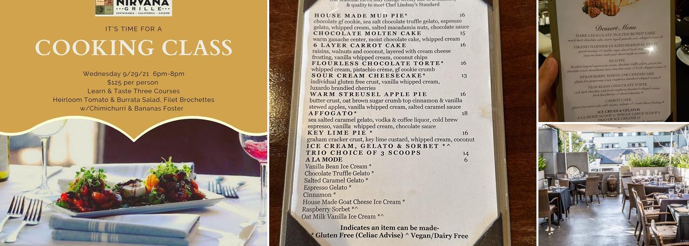 Nirvana Kitchen + Pantry Menu