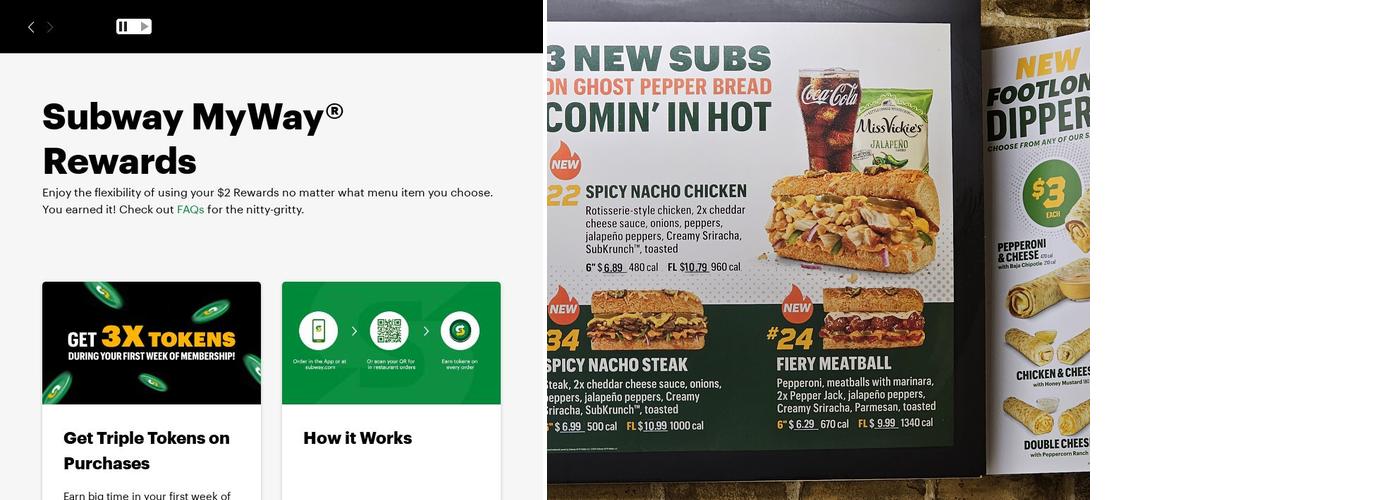 Subway Menu