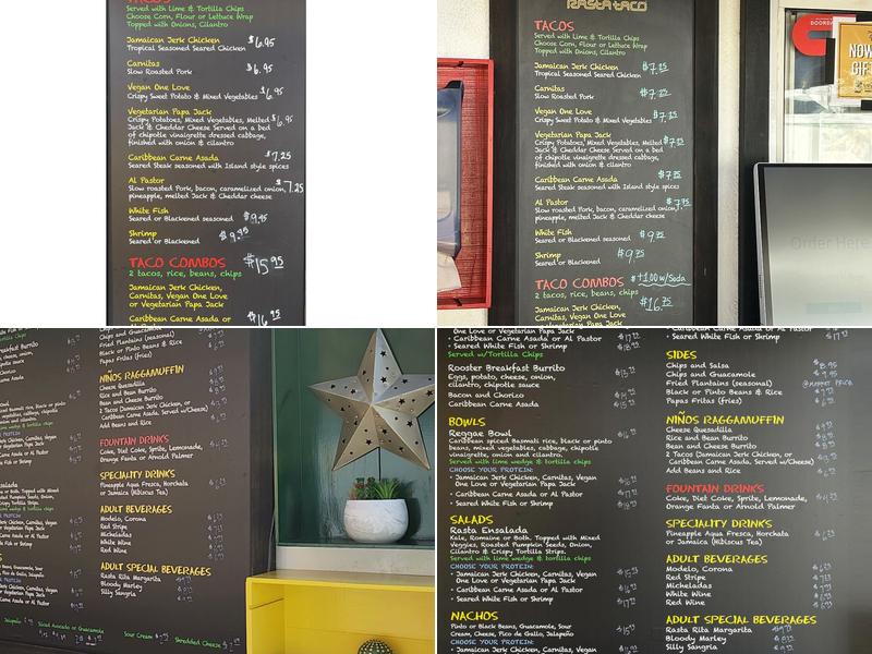 Rasta Taco Laguna Beach Menu