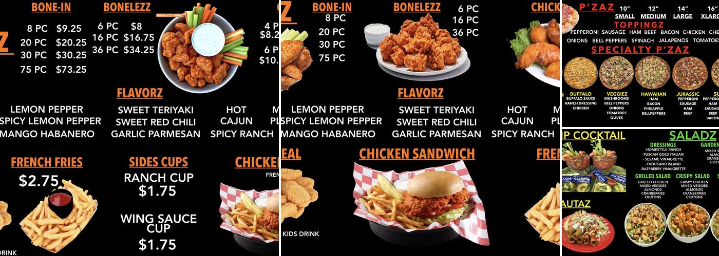 FREDOZ Menu