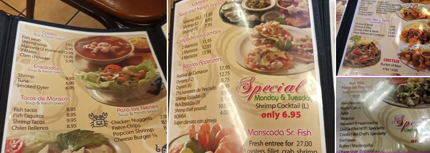 Señor Fish Menu