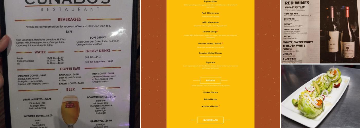 Cuñado's Restaurant Menu