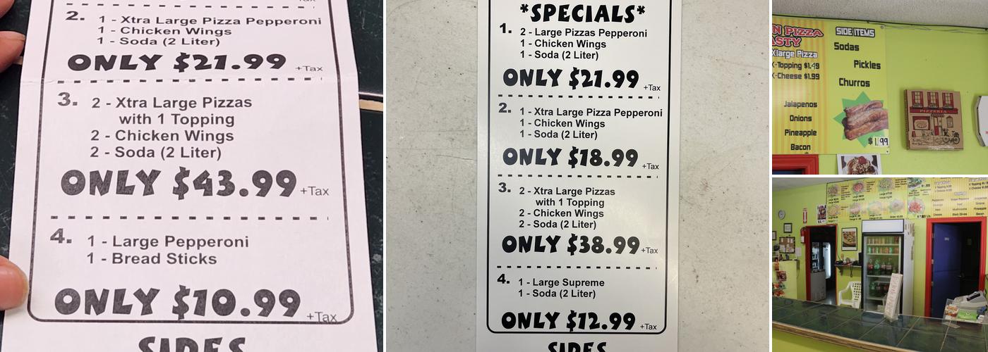 King's Mena Pizza Menu